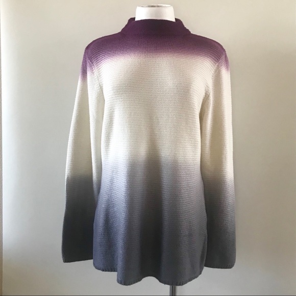 CHICO’S Ombre Fade Turtleneck Knit Sweater - Picture 2 of 5